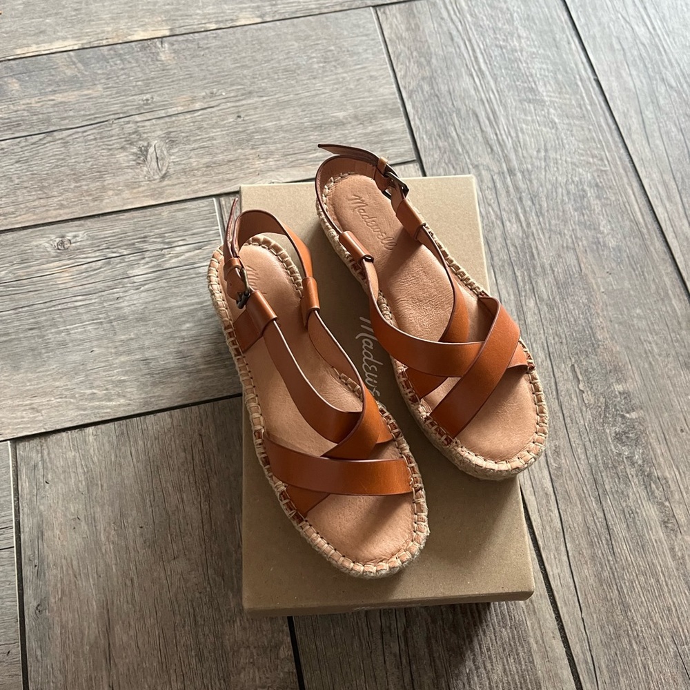 Madewell Asymmetrical espadrilles size 7
